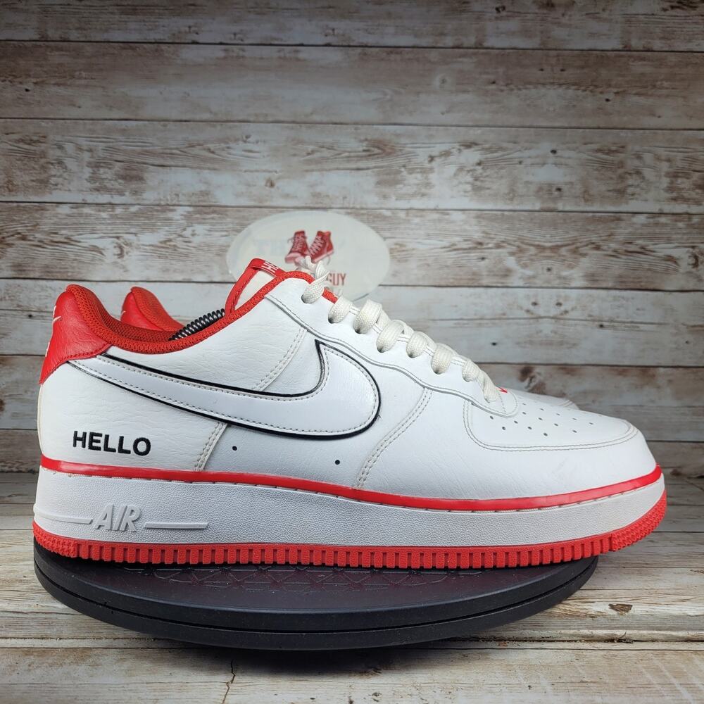 Nike Air Force 1 07 LX Sneakers Men's Size 11 Red White Outdoor Athletic Shoes